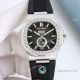 TW Factory V2 Replica Patek Philippe MOON Nautilus Greyish Black Face with Baguettes (2)_th.jpg